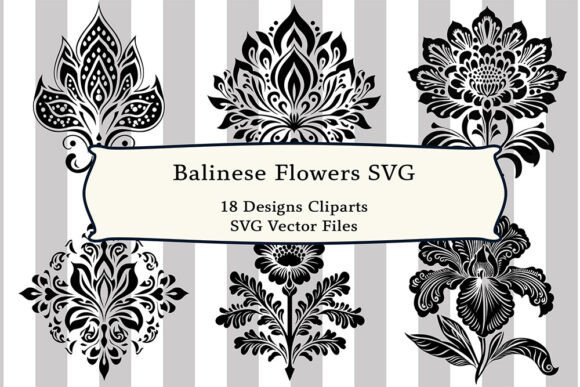 Balinese Flowers 18 SVG: Graphics & Illustrations