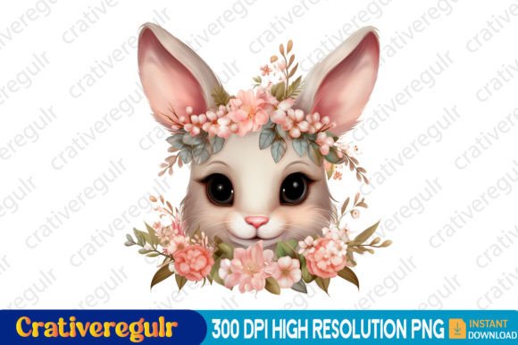 Bunny Ears with Flowers: Graphics & Illustrations Review