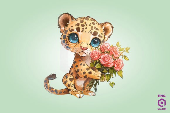 Jaguar Giving Flowers: Graphics & Illustrations Review