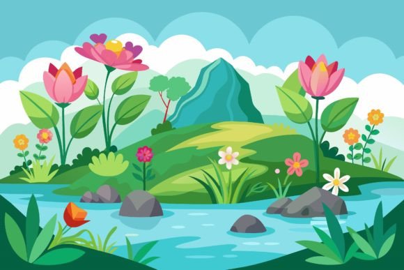 Nature with Flowers Graphics & Illustrations Review