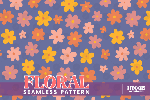 Retro Flowers Graphics: Seamless Illustrations for Blogs