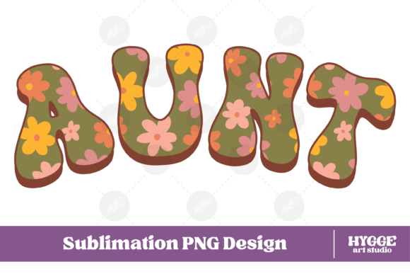 Retro Flowers PNG: Graphics & Illustrations