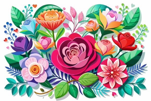 Romantic Flowers Graphics & Illustrations Review