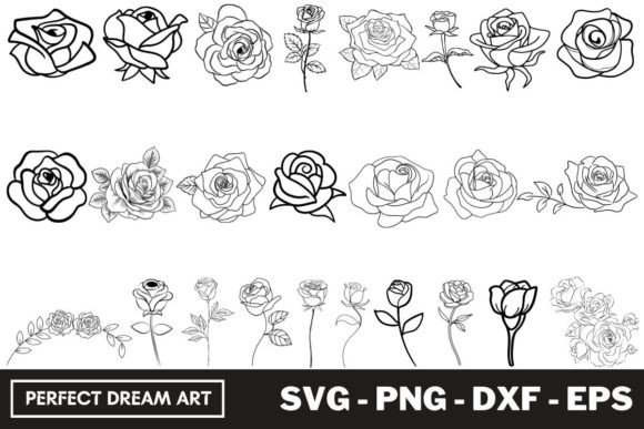 Roses Silhouette Bundles Outline: A Designer's Review