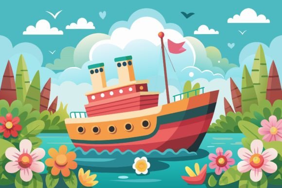 Ship Cartoon Graphics: Fresh Illustrations for Sellers