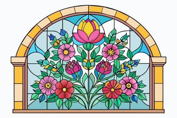 Stained with Flowers: Graphics & Illustrations