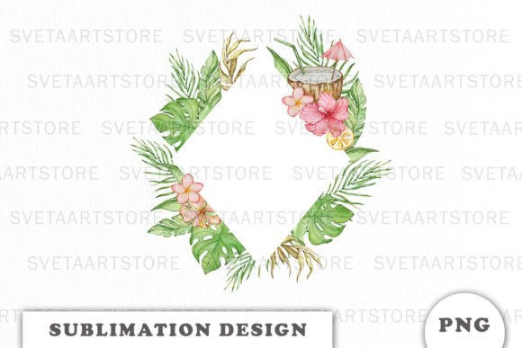 Tropical Frame PNG: Graphics & Illustrations Review