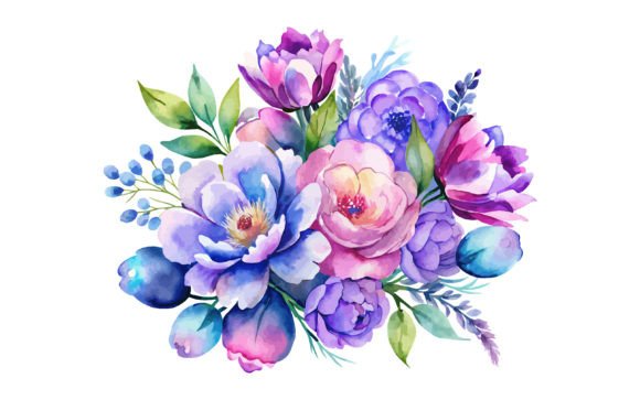 Watercolor Bouquet: Fresh Graphics & Illustrations